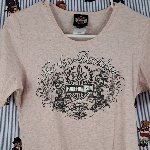 Harley-Davidson Tops - Harley-Davidson 2012 McDaniels South Bend IN Women's Heather Pink med t-shirt